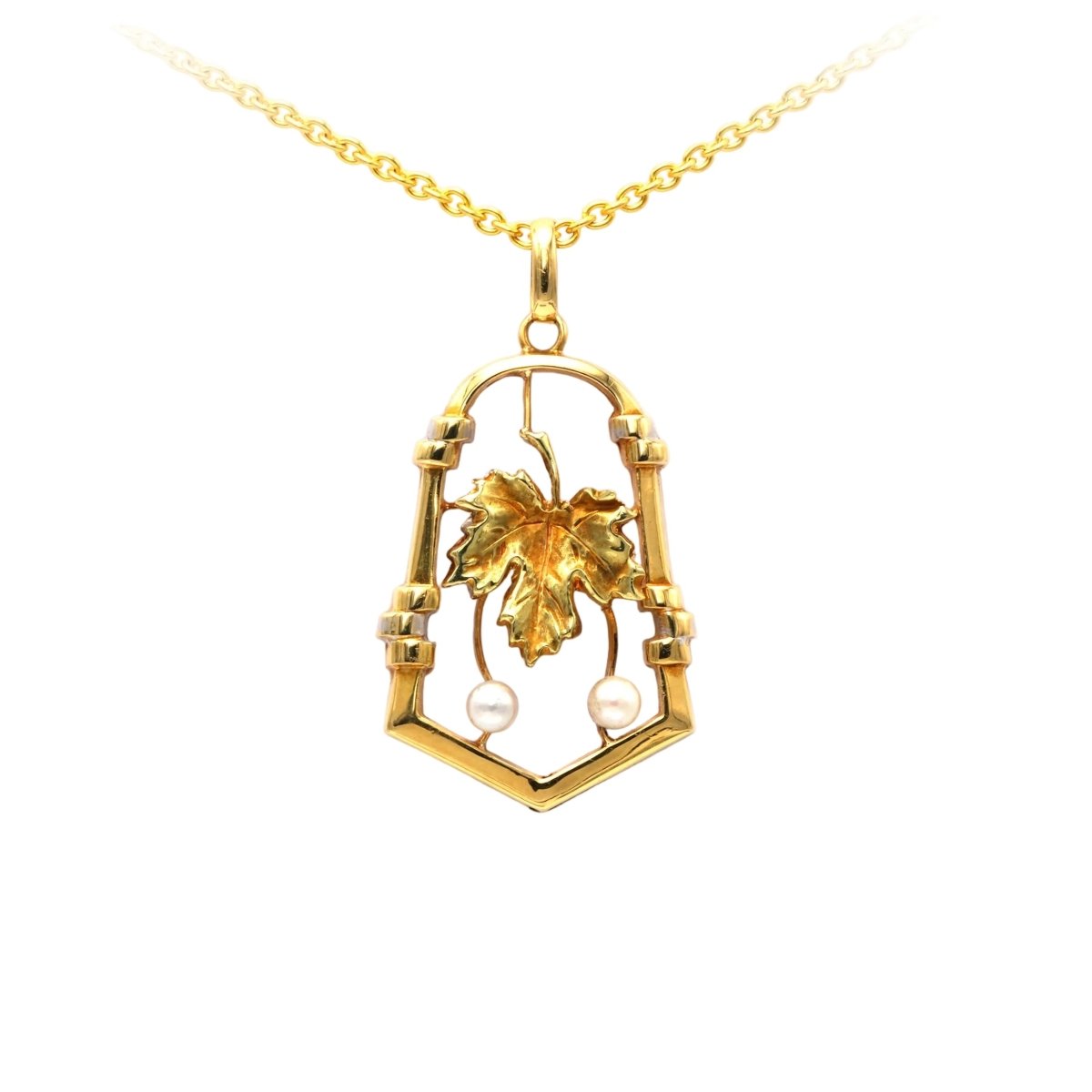 Pendentif en or jaune et perles - Castafiore