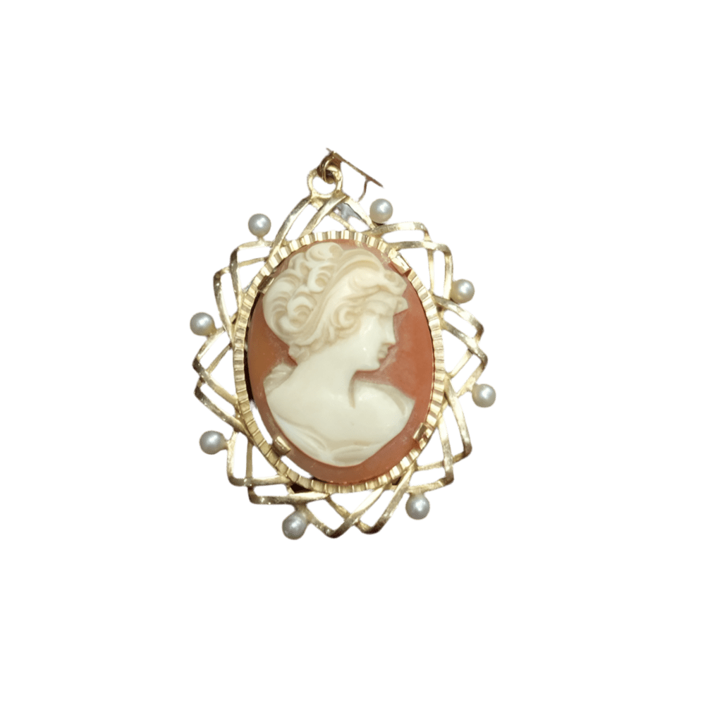 Pendentif en or jaune et perles - Castafiore
