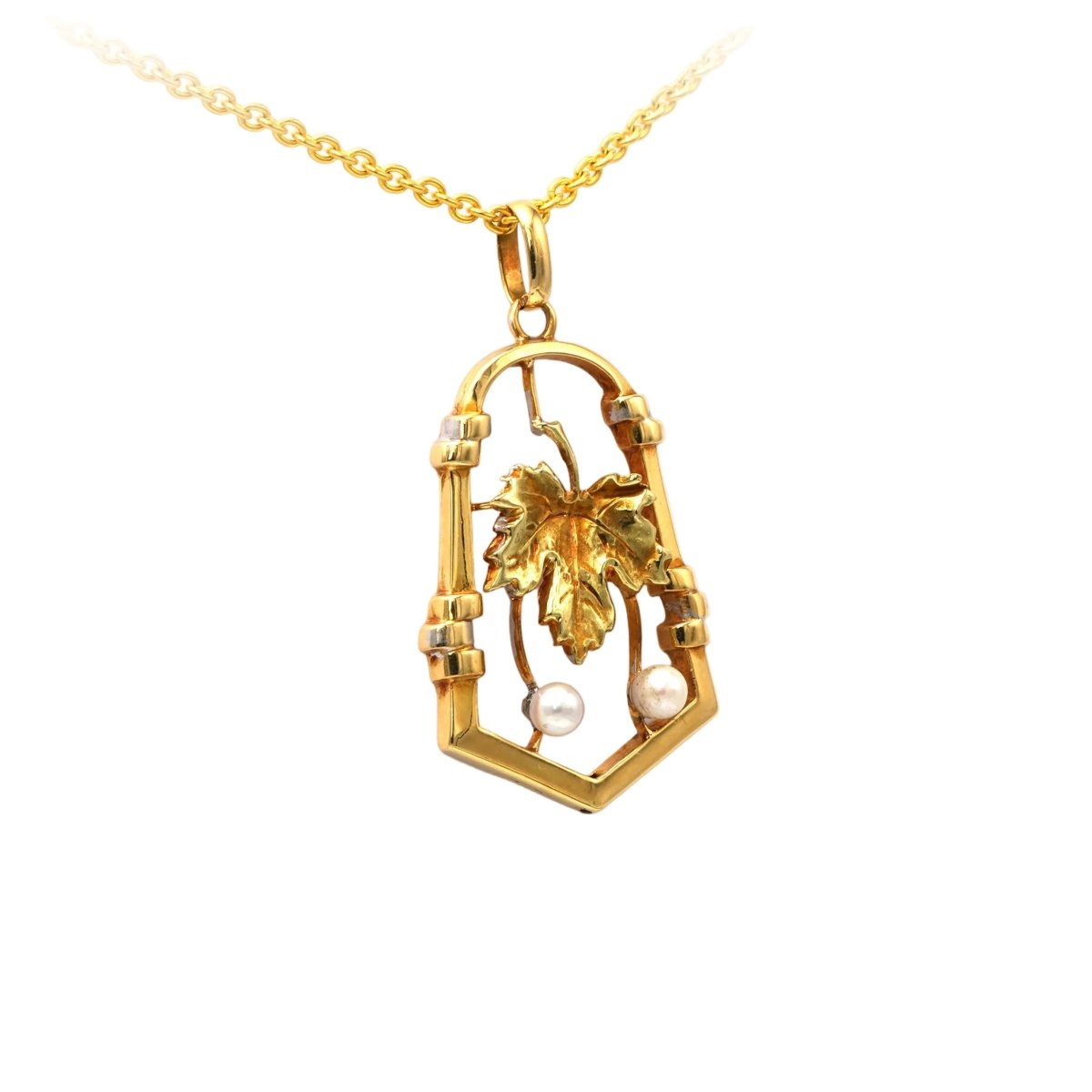 Pendentif en or jaune et perles - Castafiore