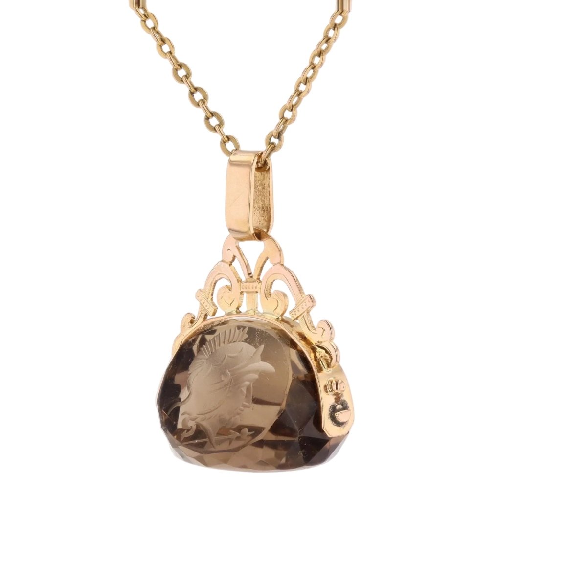Pendentif en or jaune et quartz - Castafiore