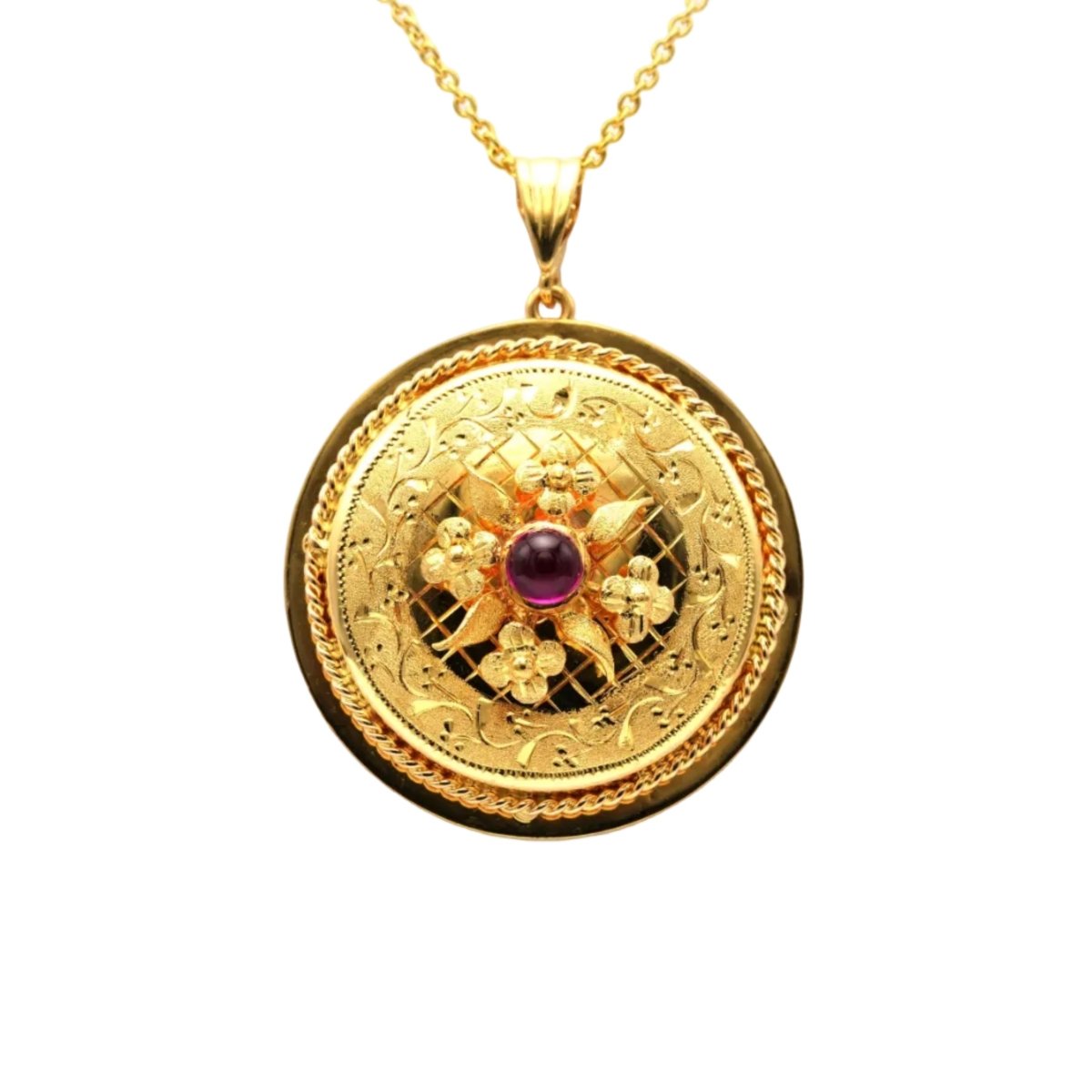 Pendentif en or jaune et rubis - Castafiore