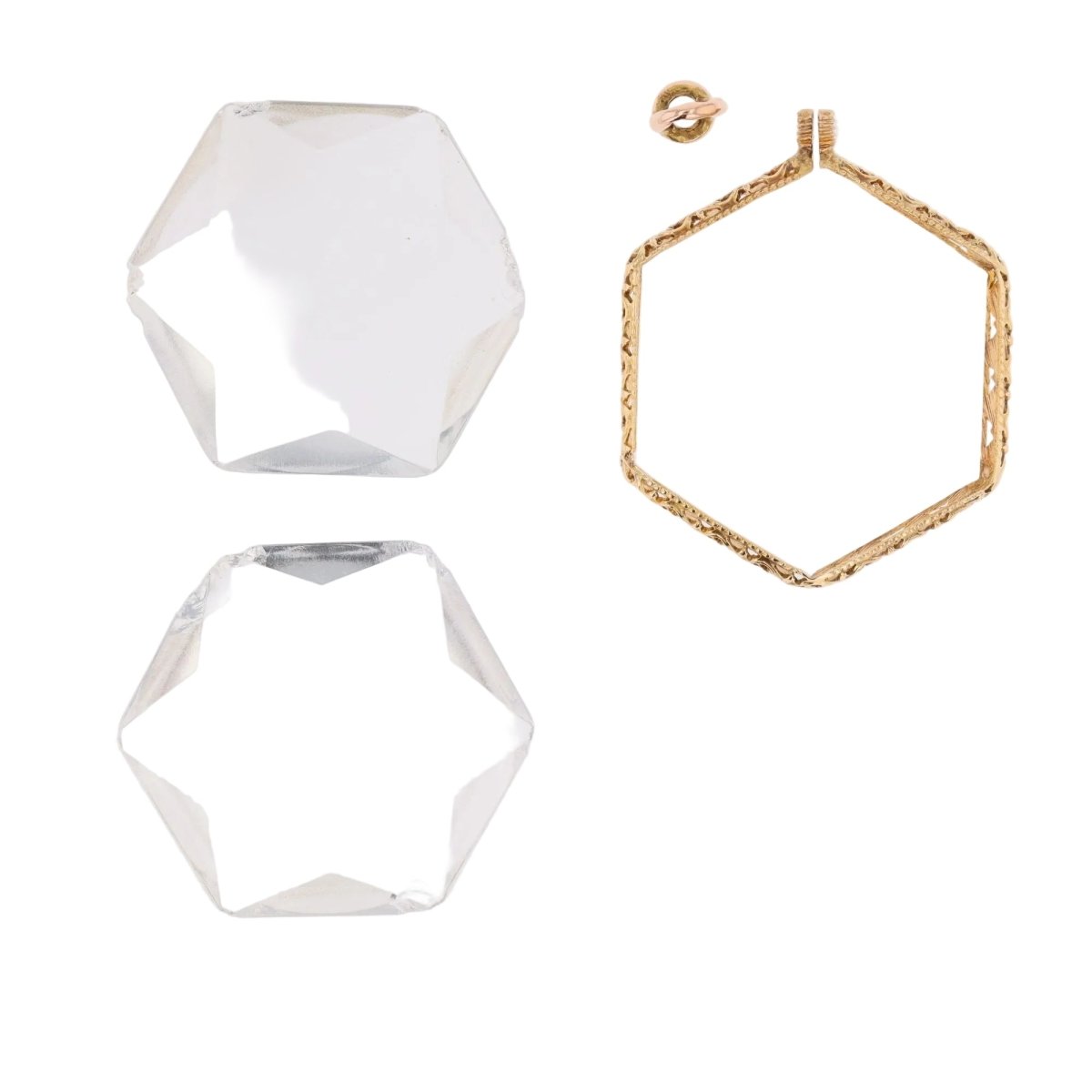 Pendentif en or jaune et verres - Castafiore
