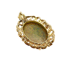 Pendentif en or jaune, opale et diamants - Castafiore