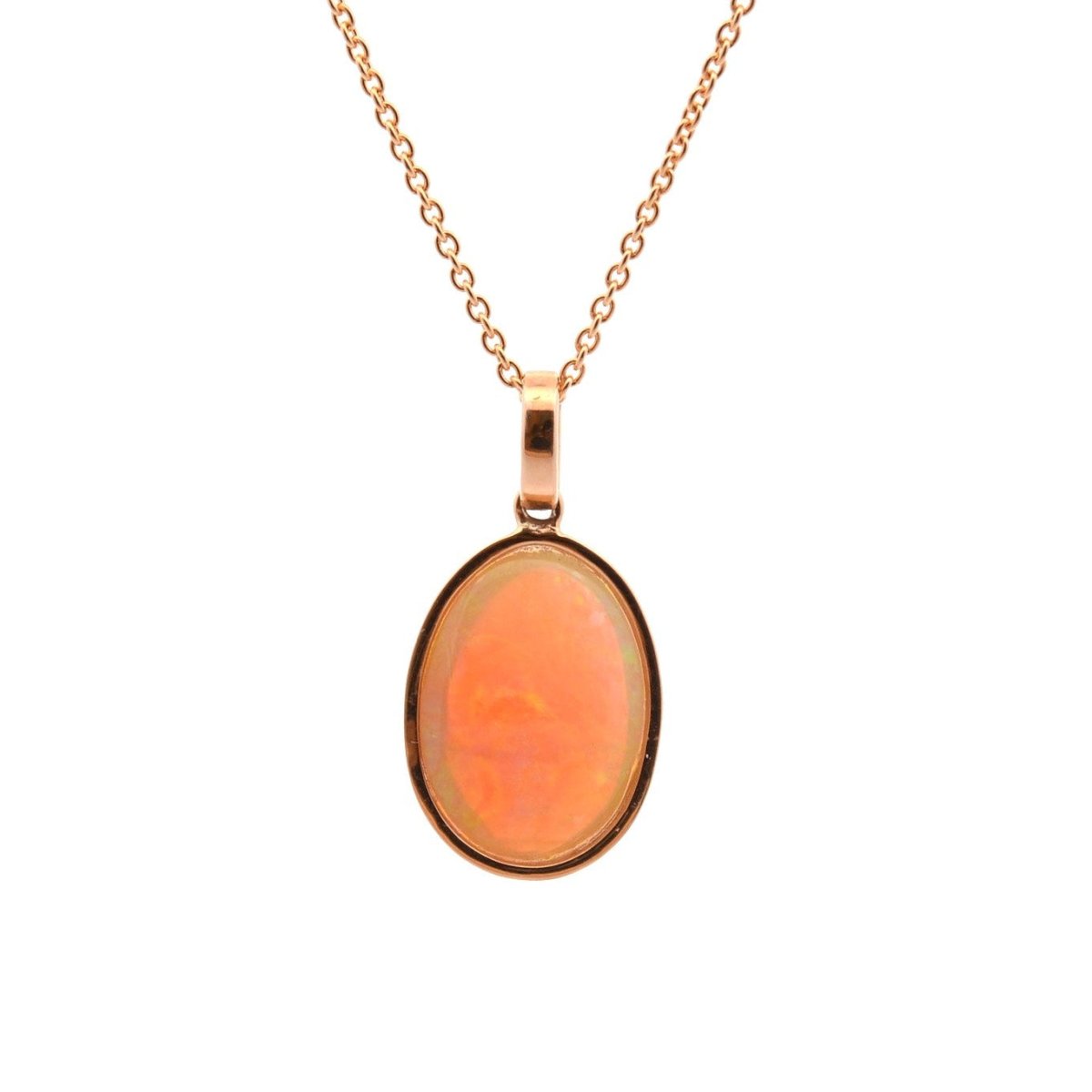 Pendentif en or jaune, opale et diamants - Castafiore