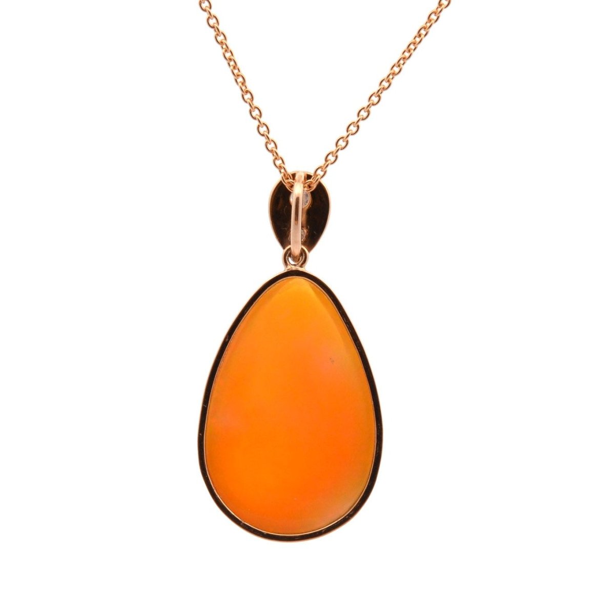 Pendentif en or jaune, opale et diamants - Castafiore