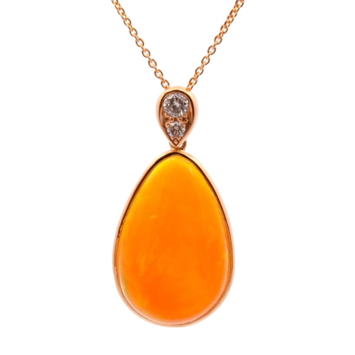 Pendentif en or jaune, opale et diamants - Castafiore