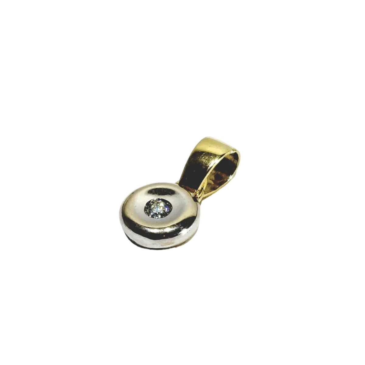 Pendentif en or jaune, or blanc et diamant - Castafiore