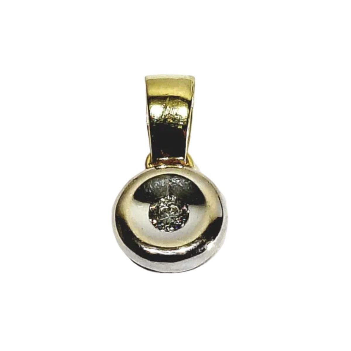 Pendentif en or jaune, or blanc et diamant - Castafiore