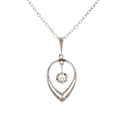 Pendentif en or jaune, or blanc et diamants - Castafiore