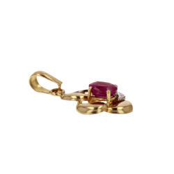 Pendentif en or jaune, or blanc et rubis - Castafiore