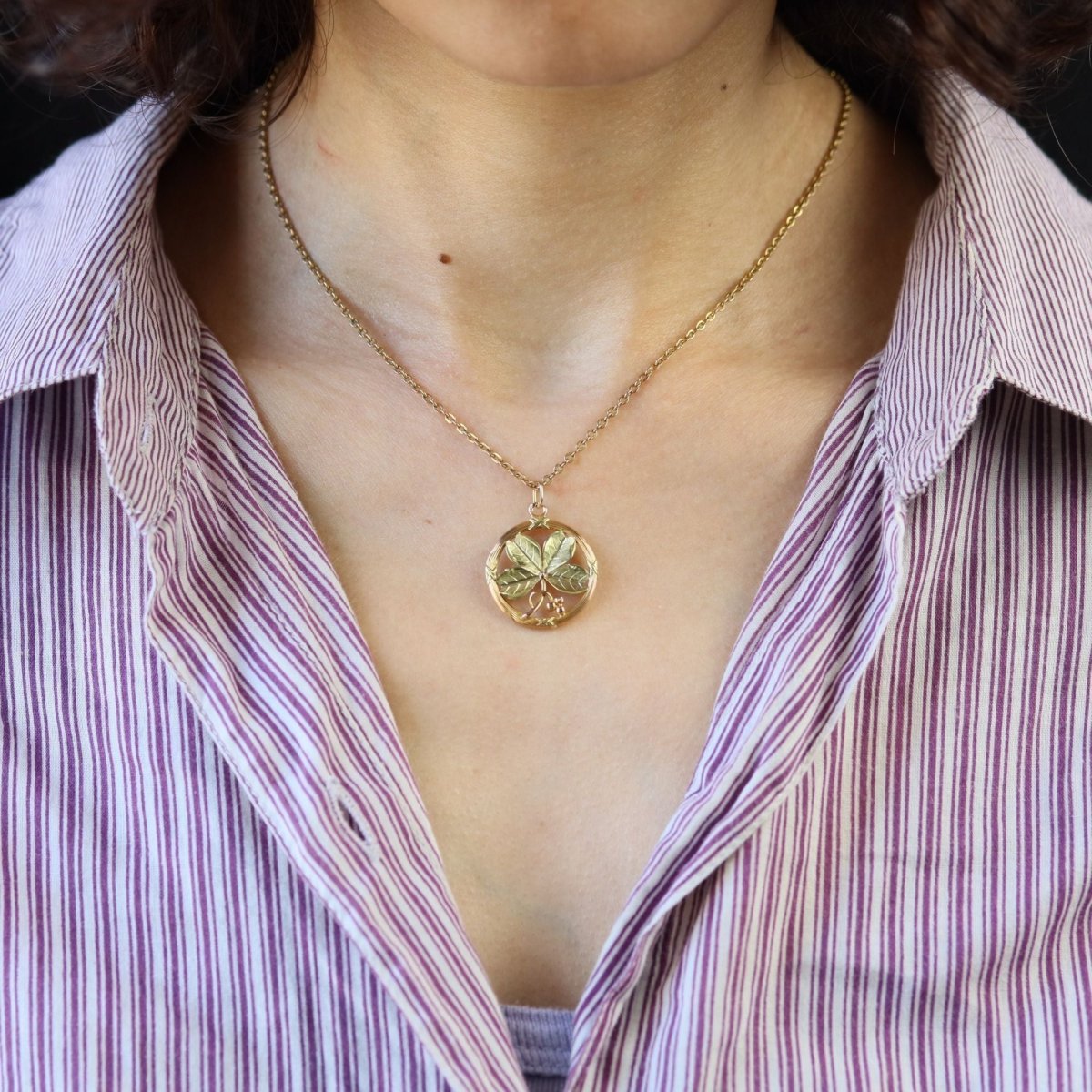 Pendentif en or jaune, or rose et or vert - Castafiore