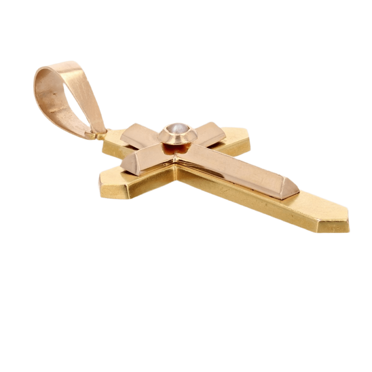 Pendentif en or jaune, or rose et perle - Castafiore