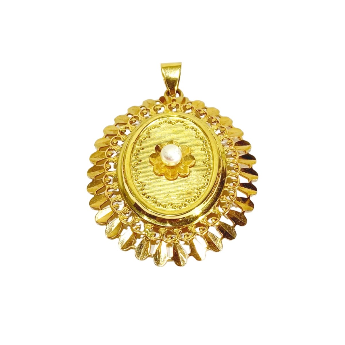 Pendentif en or jaune, or rose et perle - Castafiore