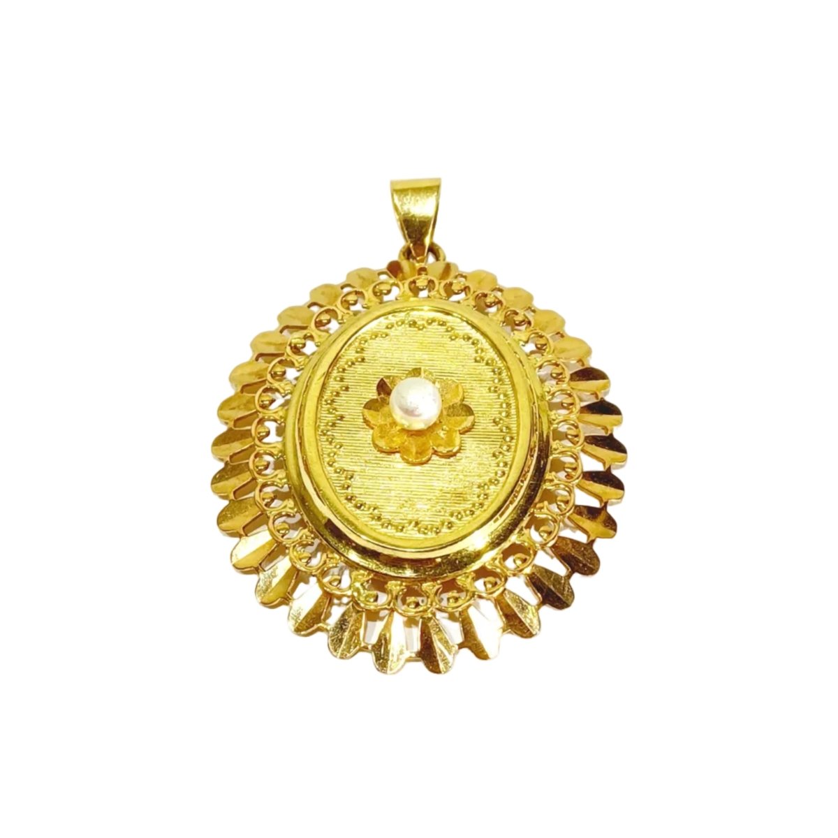 Pendentif en or jaune, or rose et perle - Castafiore