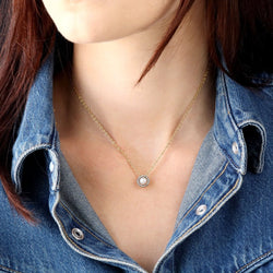 Pendentif en or jaune, perle et diamants - Castafiore