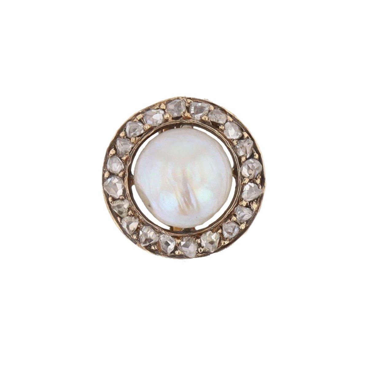 Pendentif en or jaune, perle et diamants - Castafiore