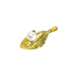 Pendentif en or jaune, perle, et grenat - Castafiore