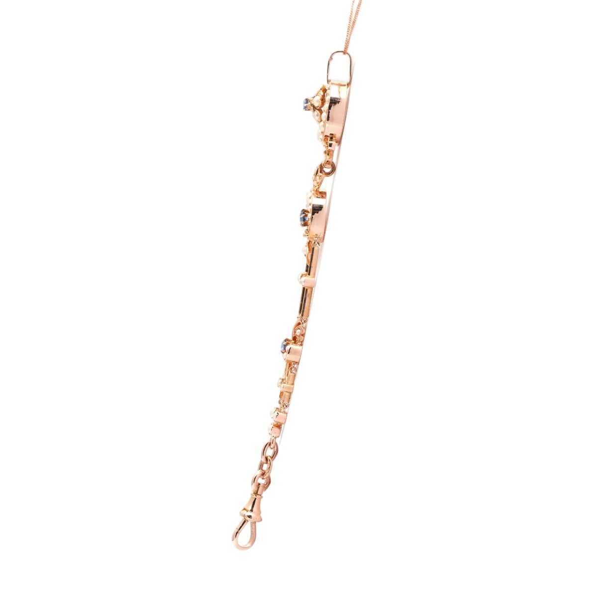 Pendentif en or jaune, perles et saphirs - Castafiore