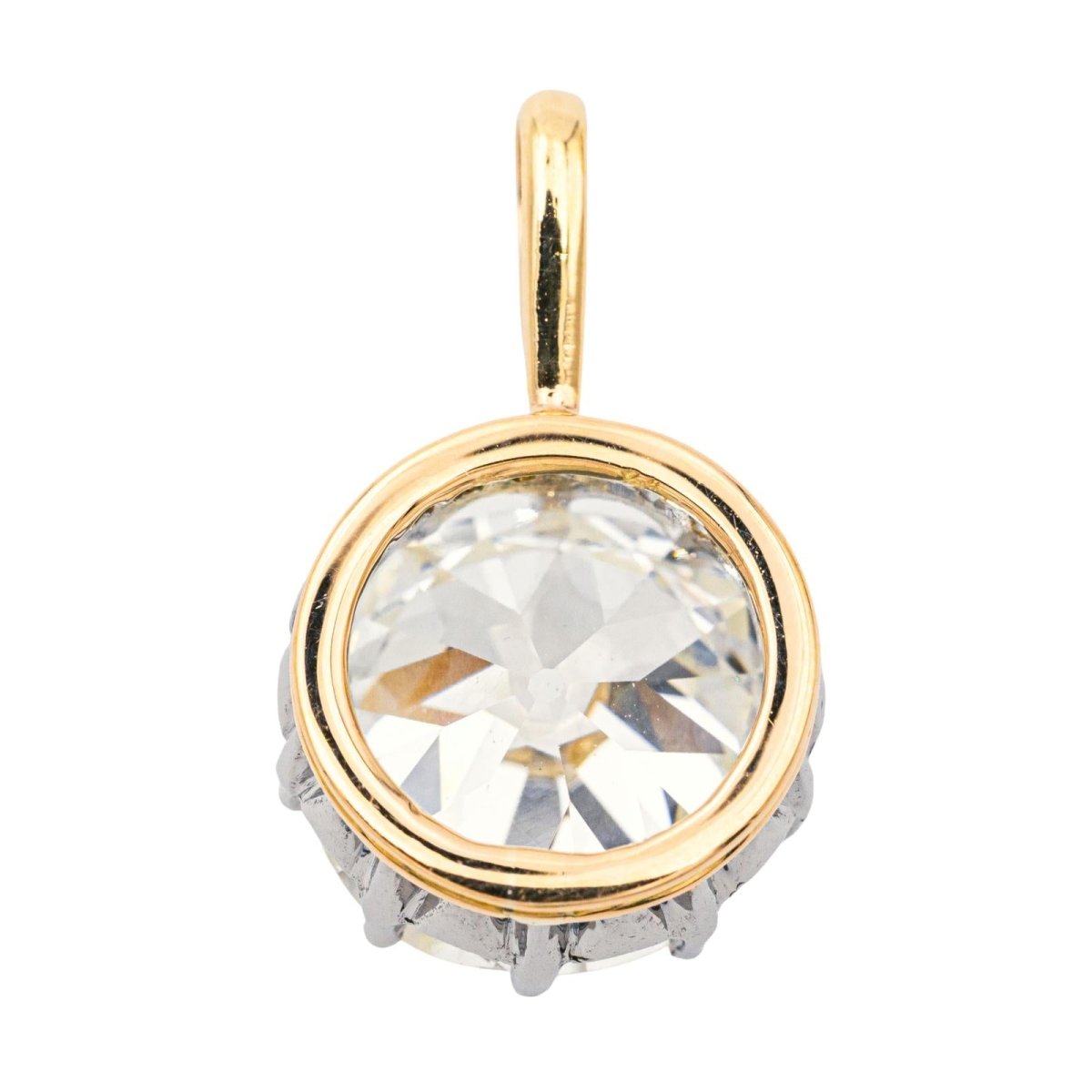 Pendentif en or jaune, platine et diamant - Castafiore