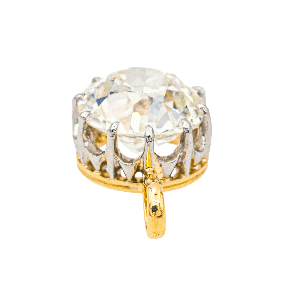 Pendentif en or jaune, platine et diamant - Castafiore