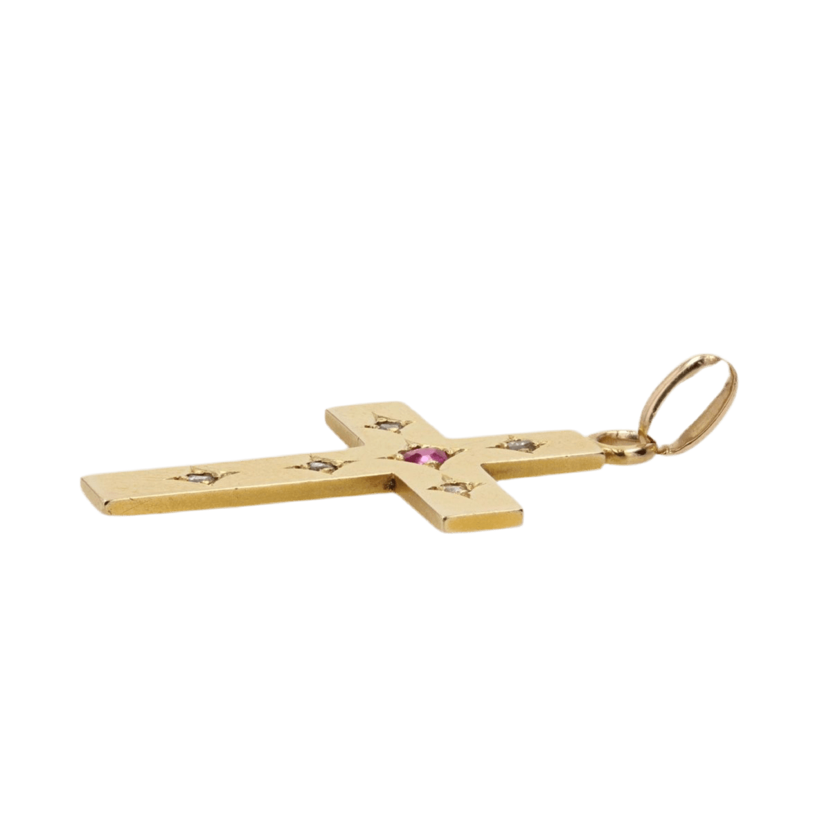 Pendentif en or jaune, rubis et diamants - Castafiore