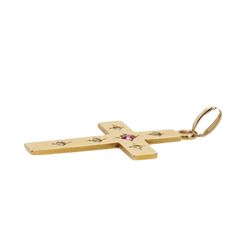 Pendentif en or jaune, rubis et diamants - Castafiore