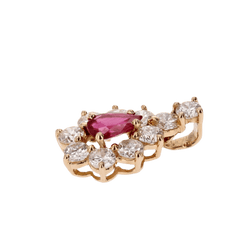 Pendentif en or jaune, rubis et diamants - Castafiore