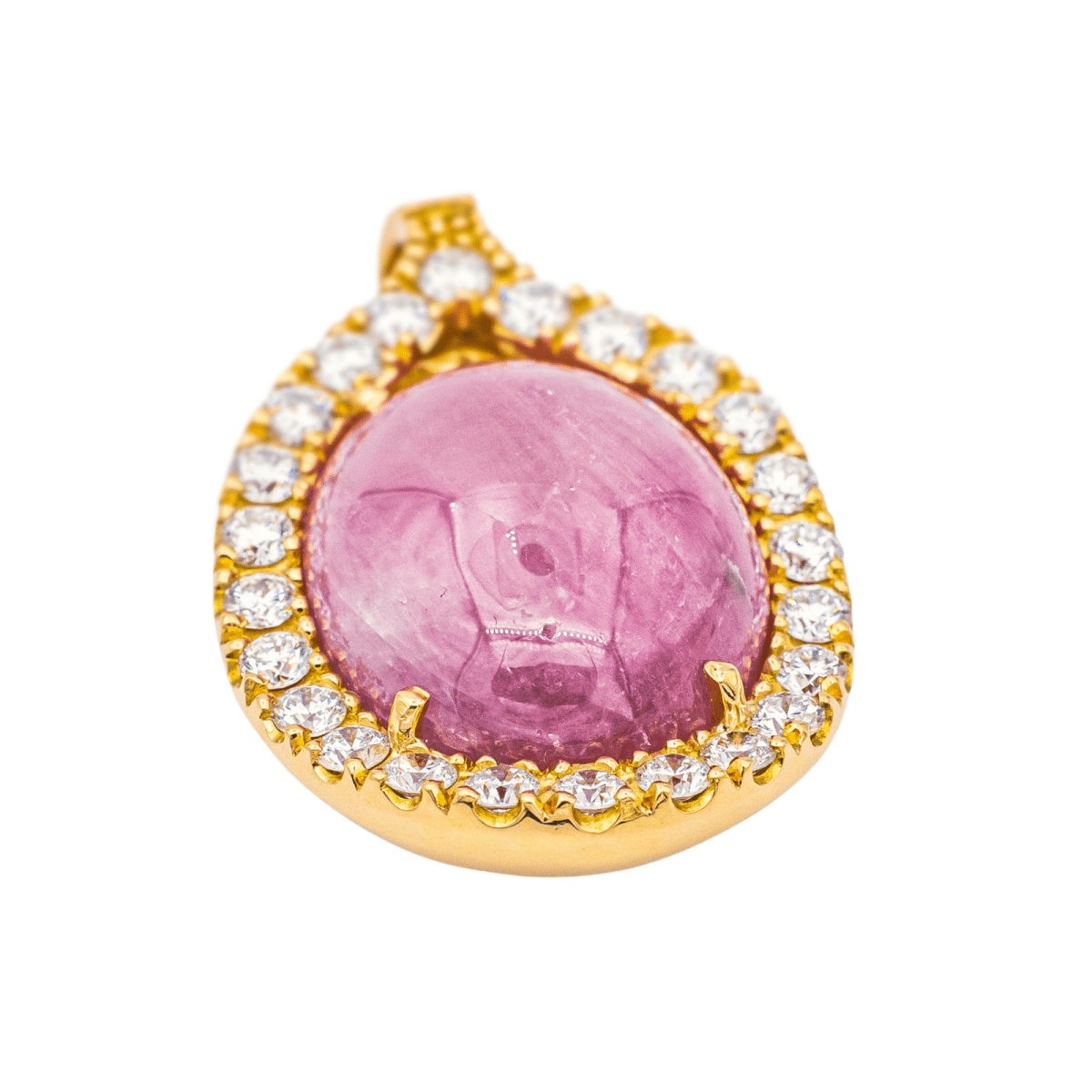 Pendentif en or jaune, rubis et diamants - Castafiore