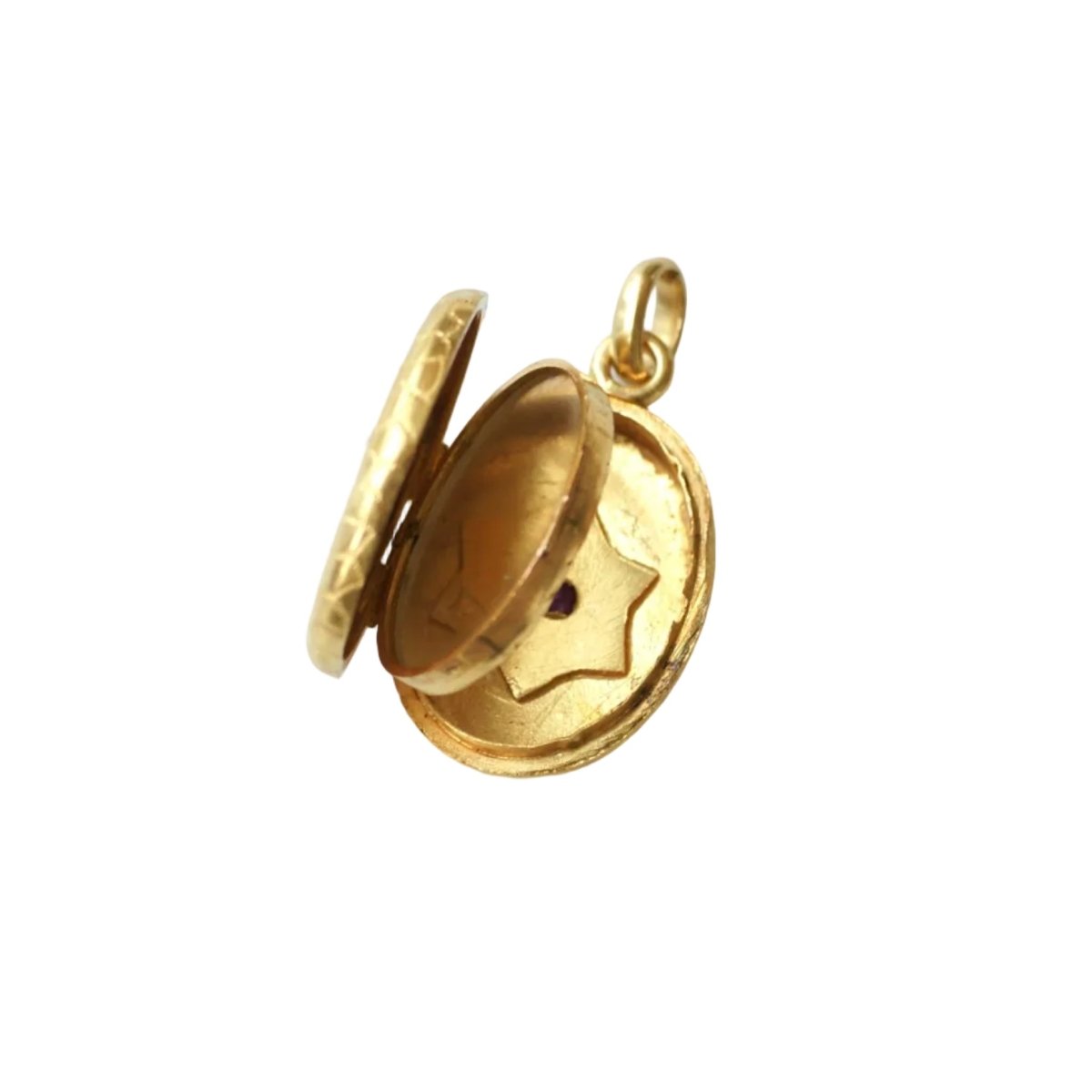 Pendentif en or jaune, rubis, saphirs et diamants - Castafiore