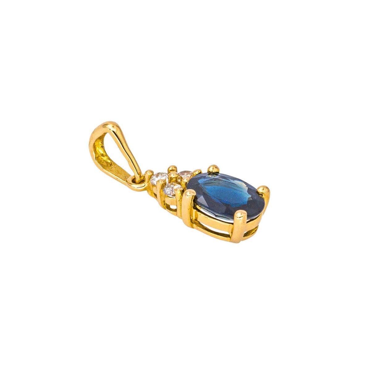 Pendentif en or jaune, saphir et diamants - Castafiore