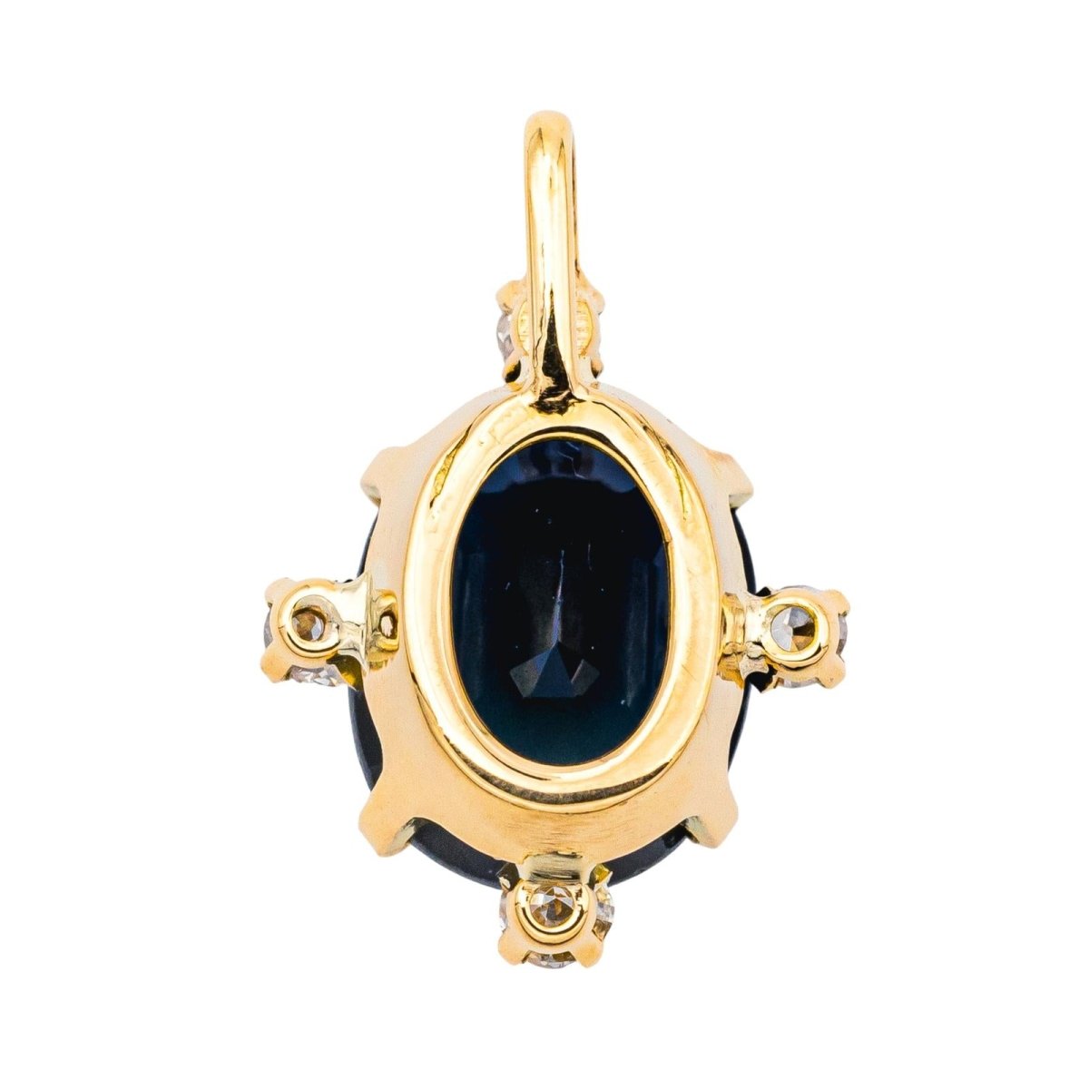 Pendentif en or jaune, saphir et diamants - Castafiore
