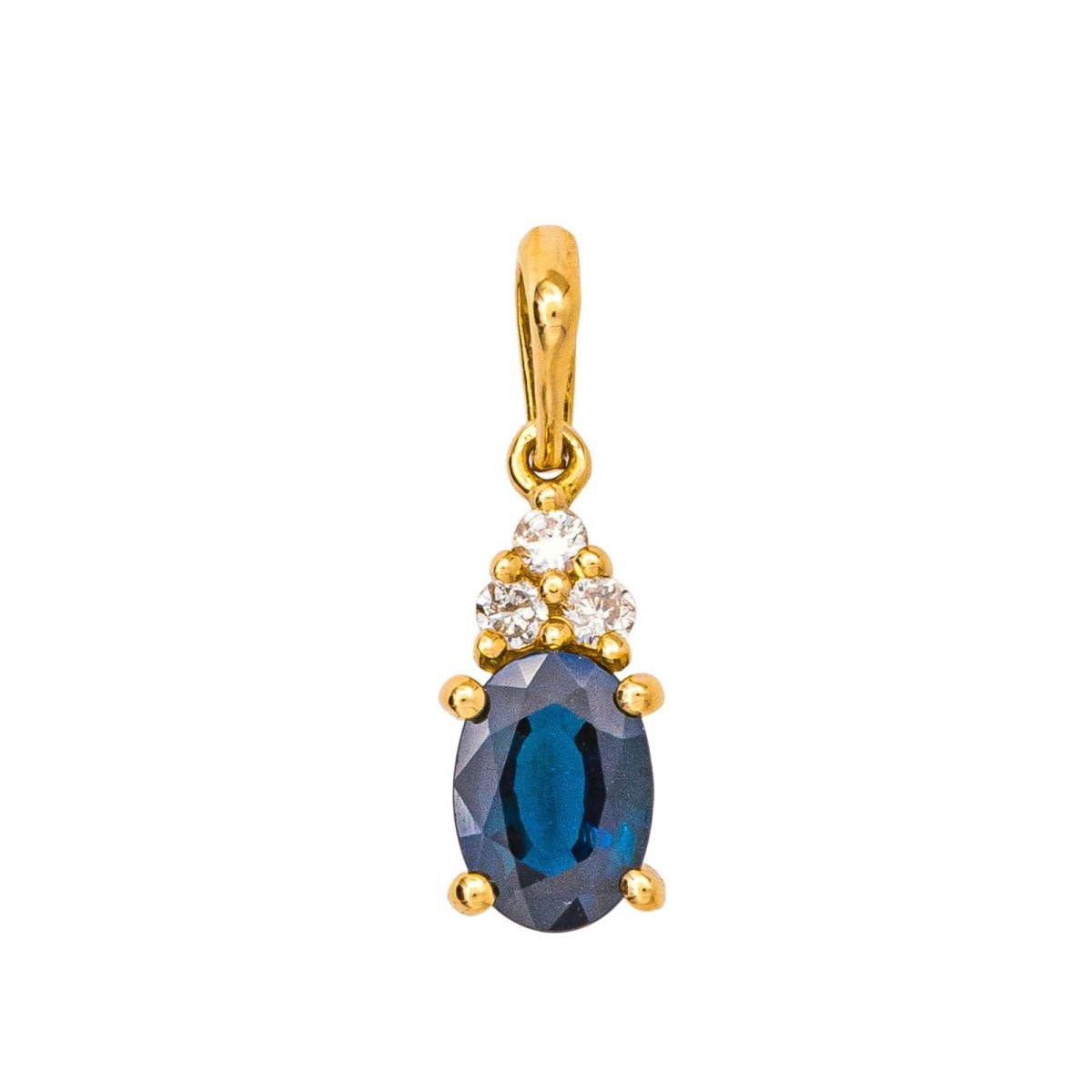 Pendentif en or jaune, saphir et diamants - Castafiore