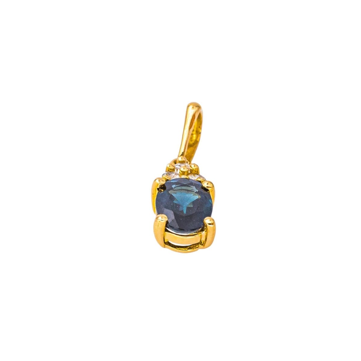 Pendentif en or jaune, saphir et diamants - Castafiore