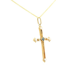 Pendentif en or jaune, saphir et perles - Castafiore