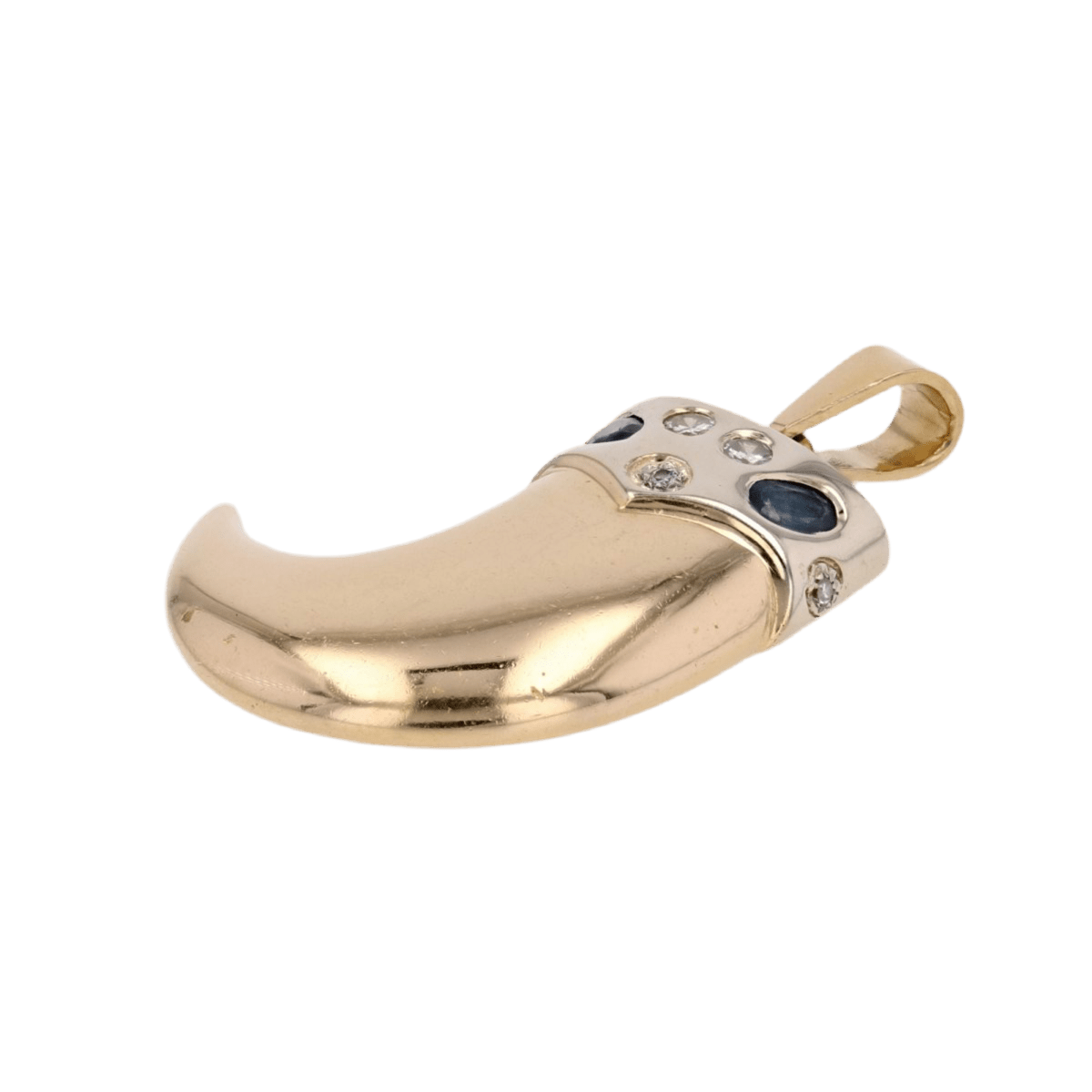 Pendentif en or jaune, saphirs et diamants - Castafiore