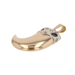 Pendentif en or jaune, saphirs et diamants - Castafiore