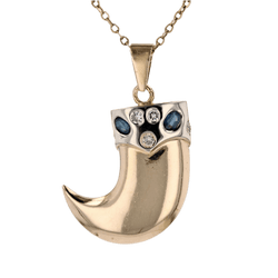 Pendentif en or jaune, saphirs et diamants - Castafiore