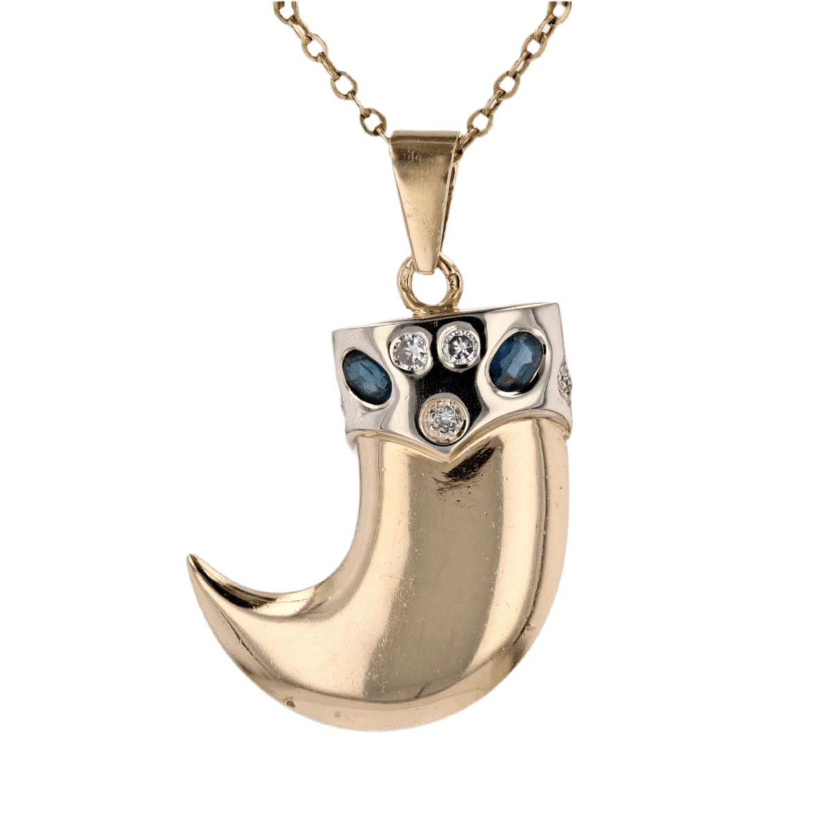 Pendentif en or jaune, saphirs et diamants - Castafiore