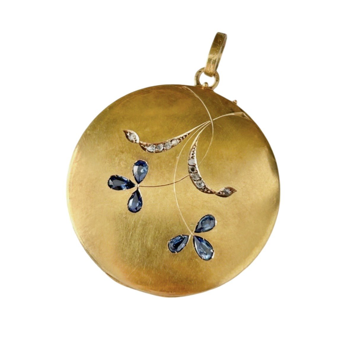 Pendentif en or jaune, saphirs et diamants - Castafiore