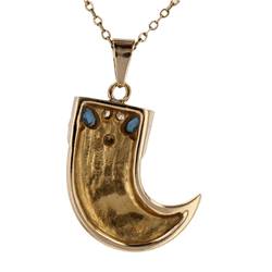 Pendentif en or jaune, saphirs et diamants - Castafiore