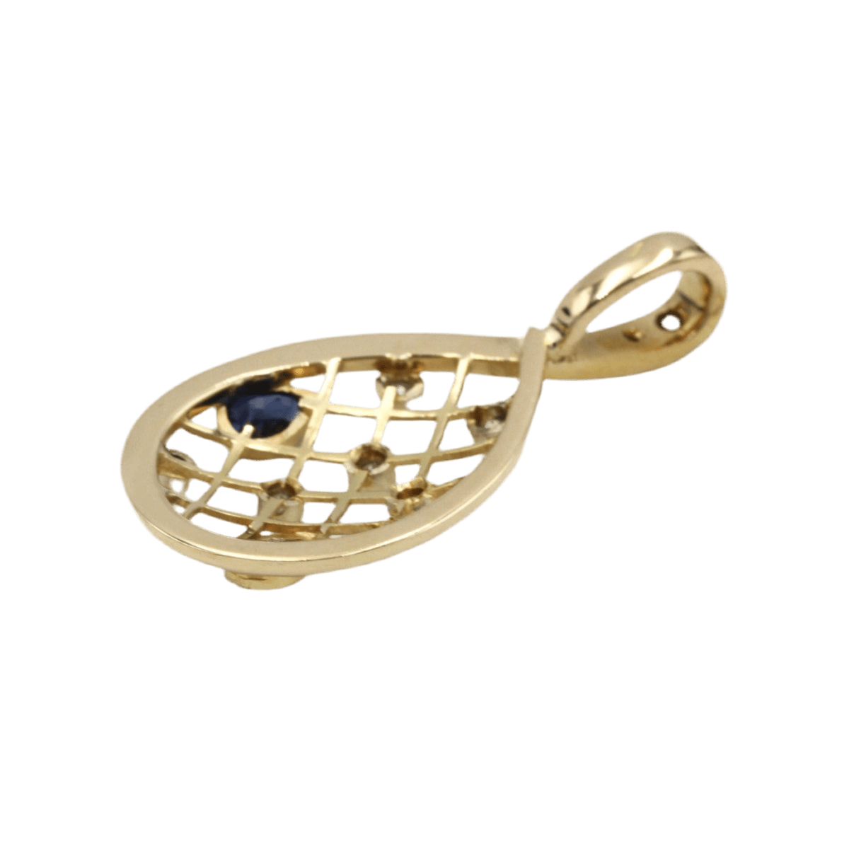 Pendentif en or jaune, saphirs et diamants - Castafiore