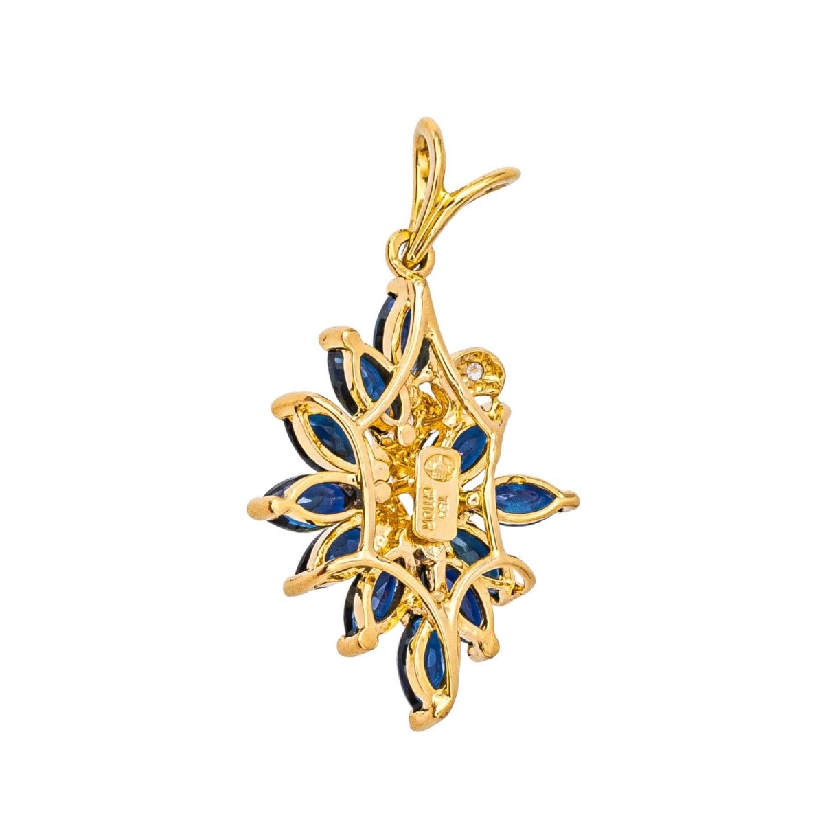 Pendentif en or jaune, saphirs et diamants - Castafiore