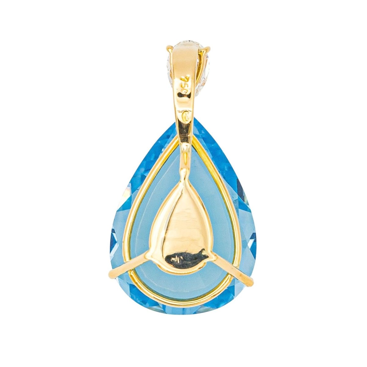 Pendentif en or jaune, topaze et diamants - Castafiore