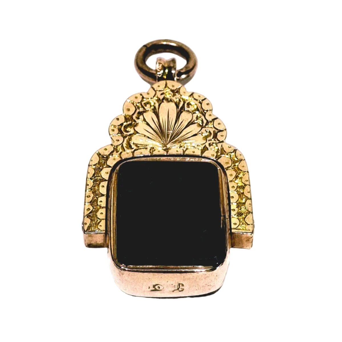 Pendentif en or rose, agate et jaspe - Castafiore