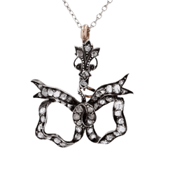 Pendentif en or rose, argent et diamants - Castafiore