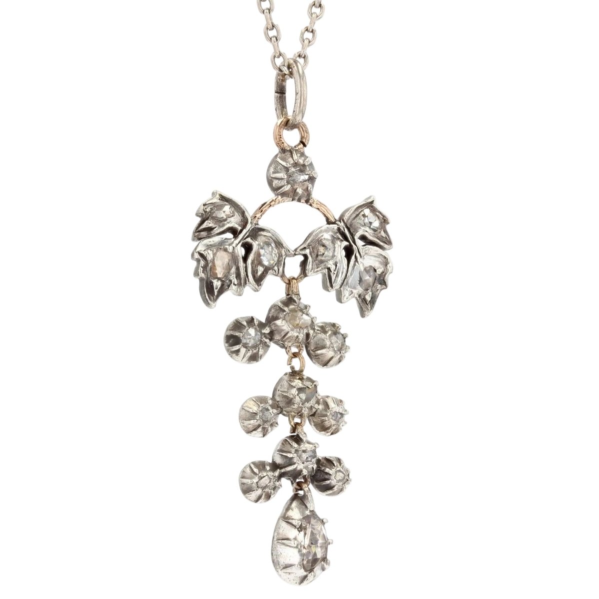 Pendentif en or rose, argent et diamants - Castafiore
