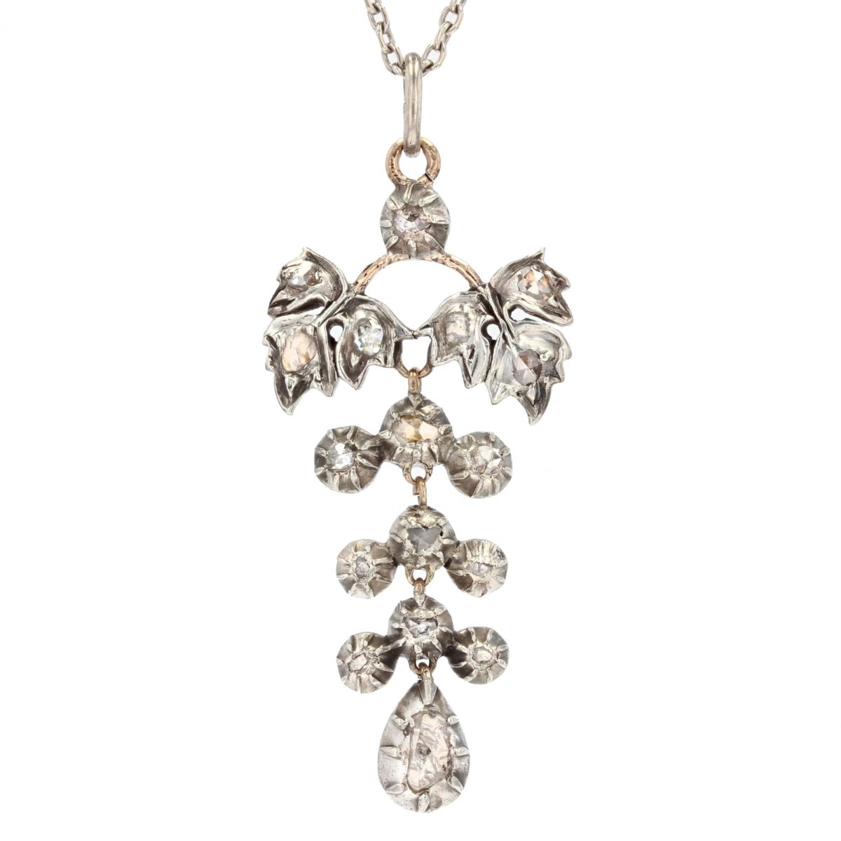 Pendentif en or rose, argent et diamants - Castafiore