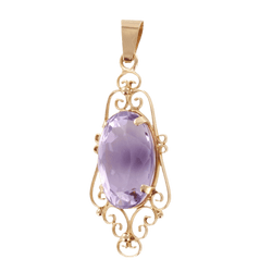 Pendentif en or rose et améthyste - Castafiore