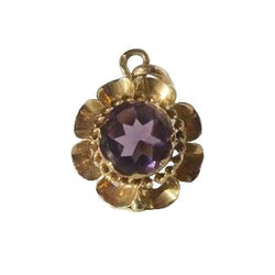 Pendentif en or rose et améthyste - Castafiore
