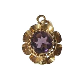 Pendentif en or rose et améthyste - Castafiore